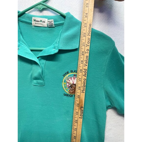 Vintage Embroidered Elks Lodge Winner Mate Sportswear Polo Size Large - Picture 5 of 7